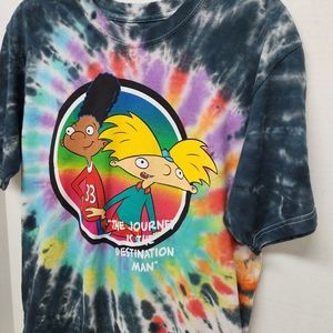Hey Arnold Nickelodeon Graphic Tee T-Shirt Sz M Cotton Unisex Mens Womens